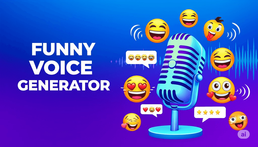 Funny Voice Over Generator Technology Illustration