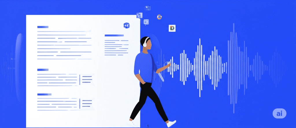 Document being read aloud with text-to-speech technology